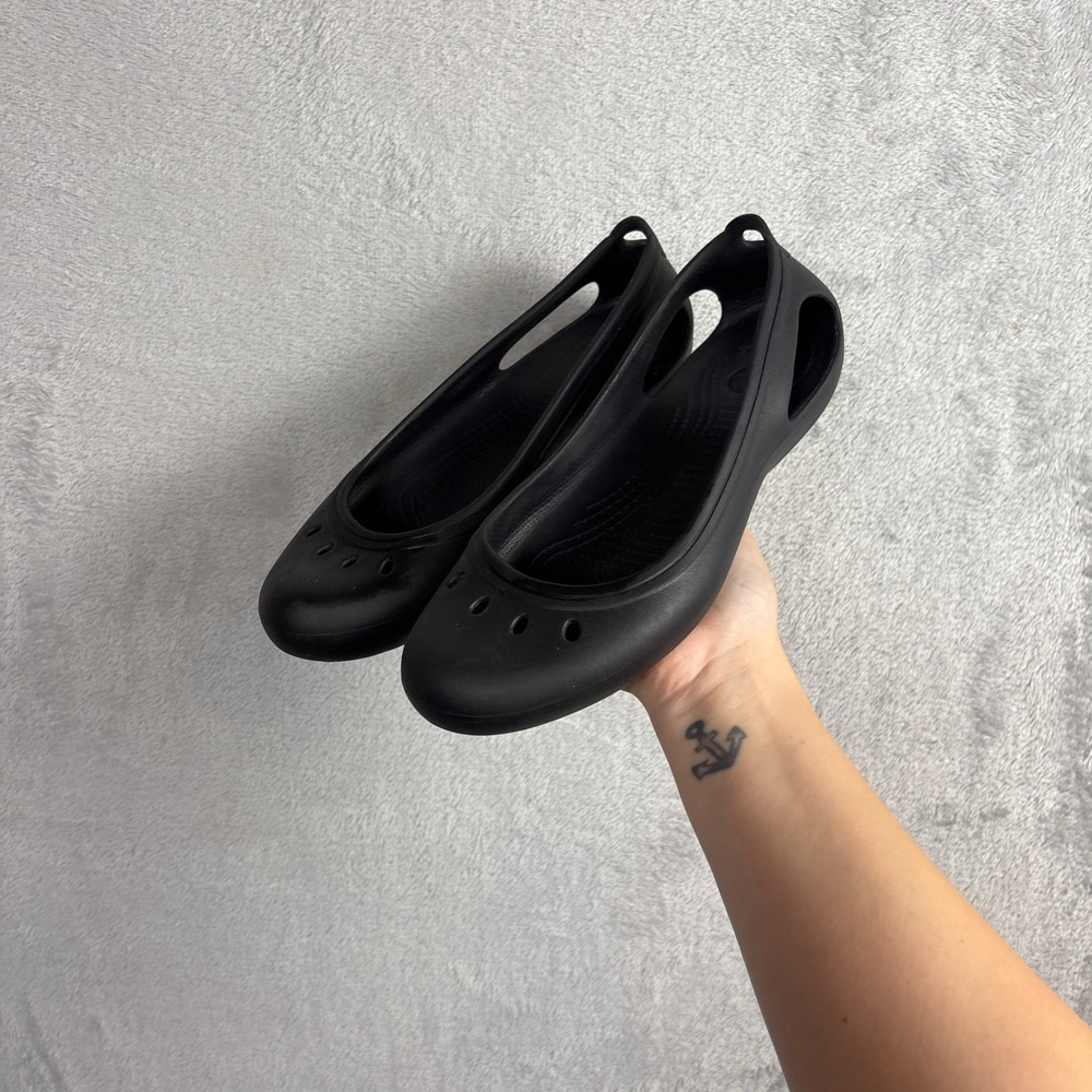 Crocs Flats Kadee Work 9 Black Comfort Professional Shoes Athletic Vacation